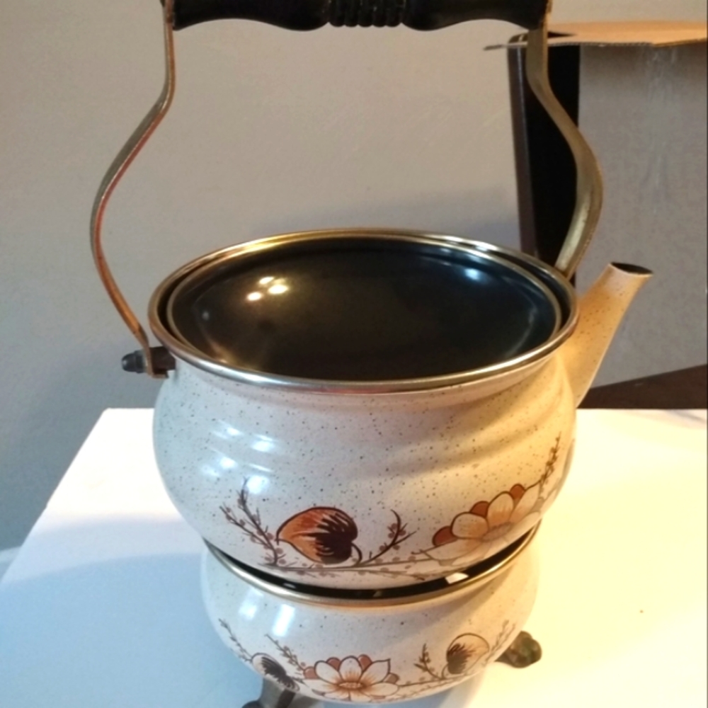 ASTA "RARE" print enamel Tea Kettle - Picture 5 of 15